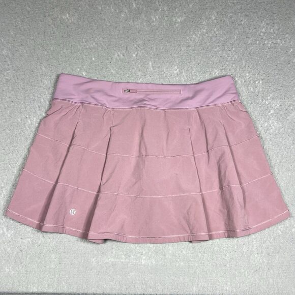 Lululemon Skirt Womens Size 10 Pink Pace Rival Mid Rise Tennis Skort Athletic - Picture 8 of 13